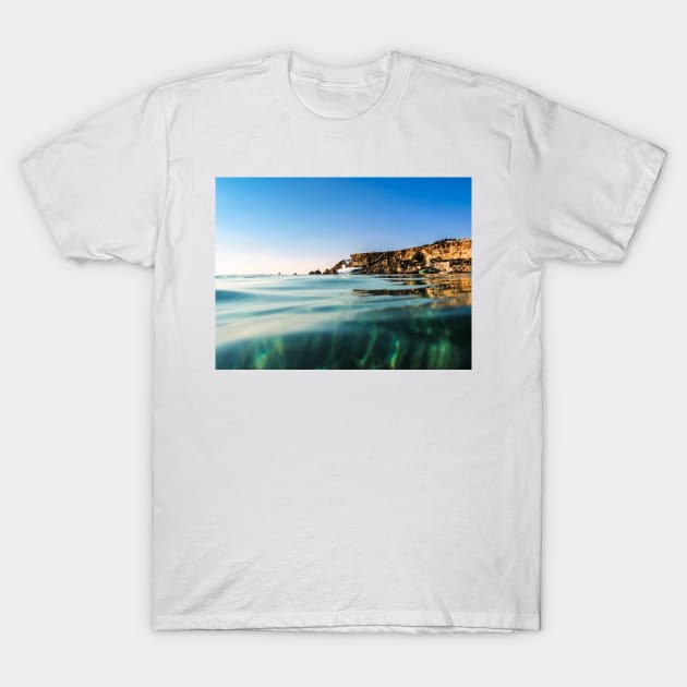 Boat Floats On Crystal Clear Water T-Shirt by Kate-P-